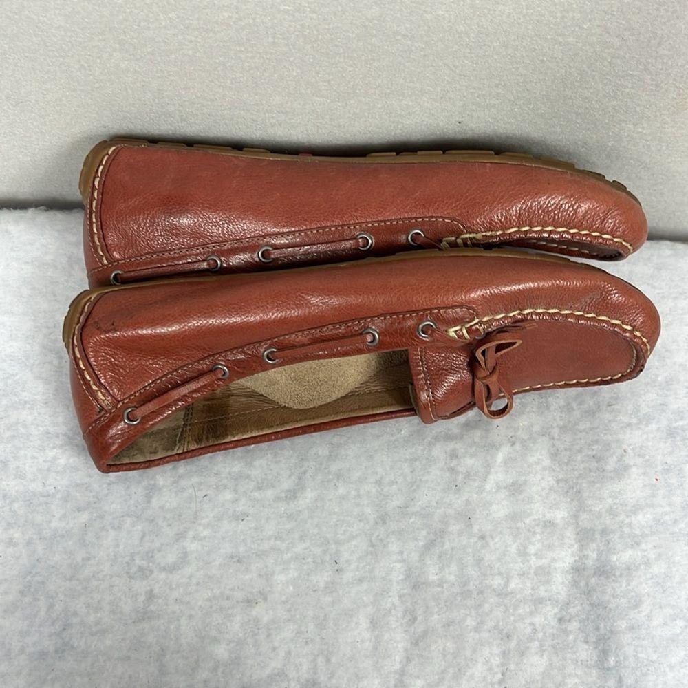Abeo Bio System Marilee Leather Driving Loafer Shoes Womens‎ Size 7 Light Red - Picture 6 of 10